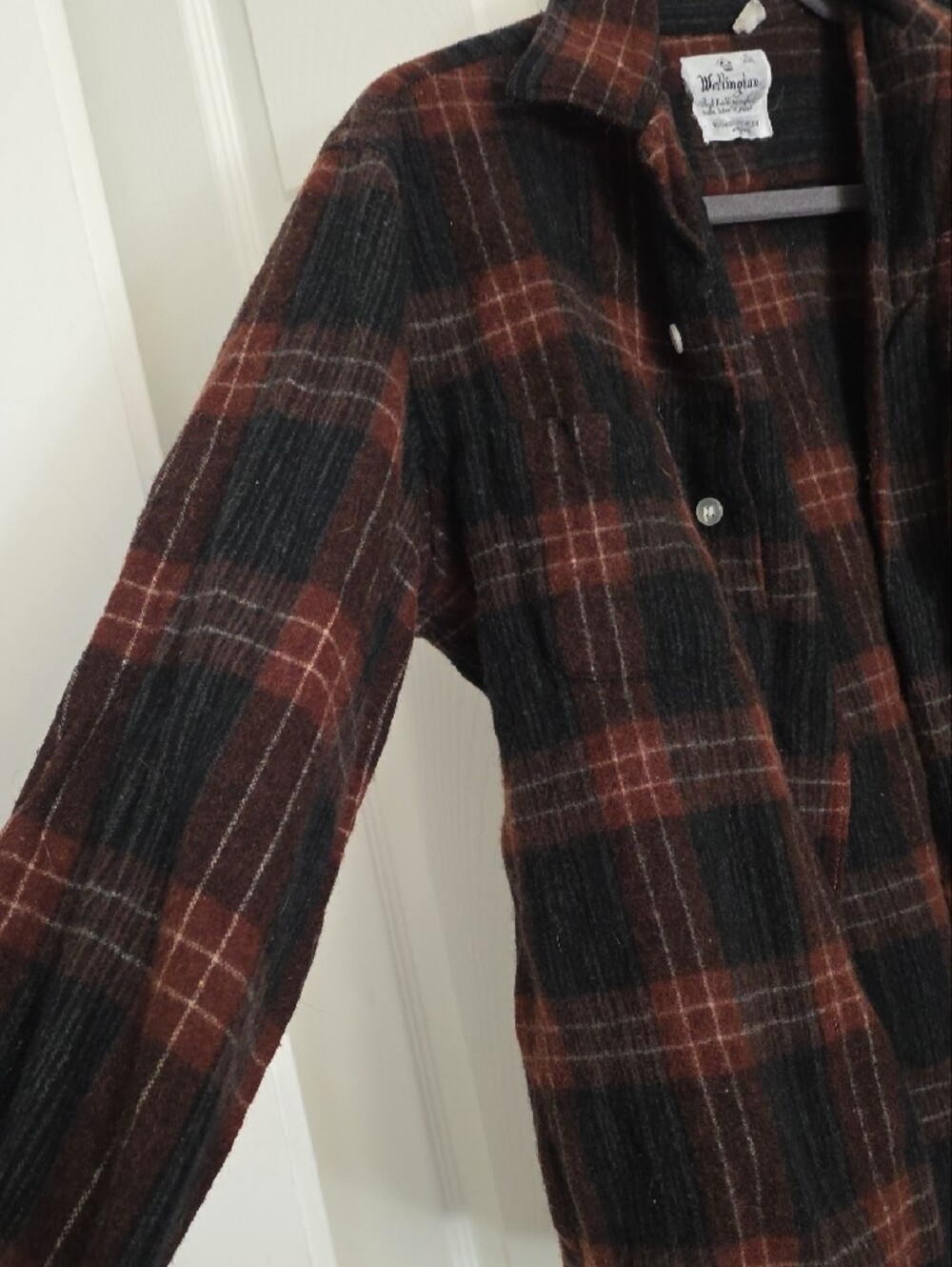 Worthington Men's Plaid Button-Down Shirt - Brown & Black - Picture 5 of 9